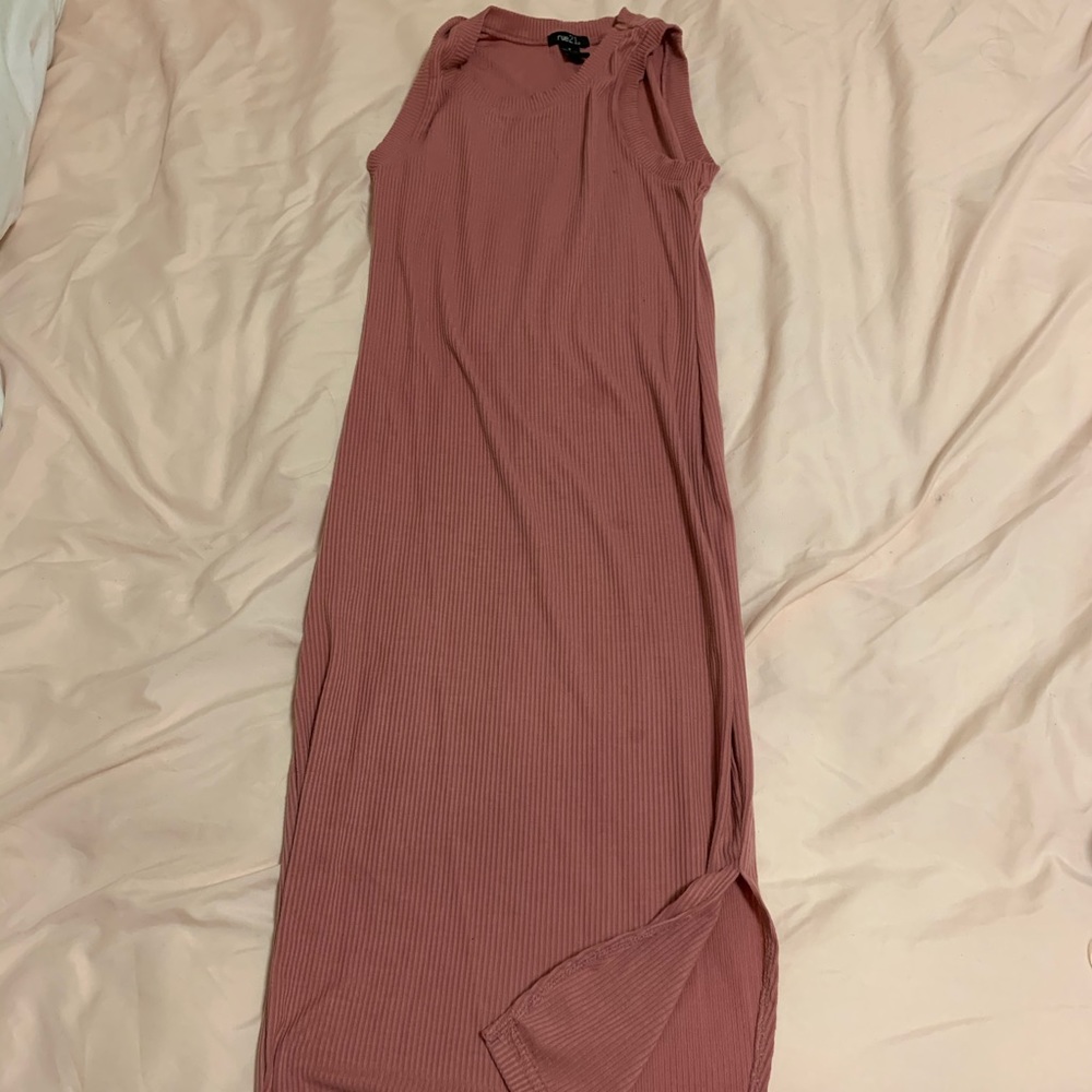 Blush pink form fitting dress